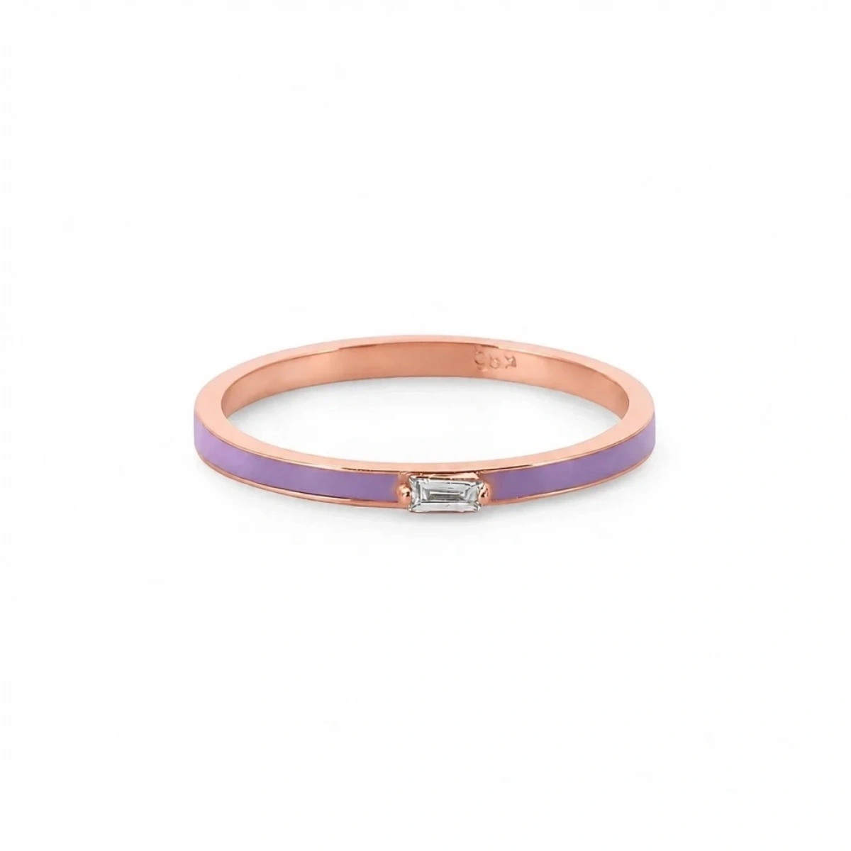 Sommerfreude vergoldeter Ring mit emailliertem Baguette und Edelsteinen