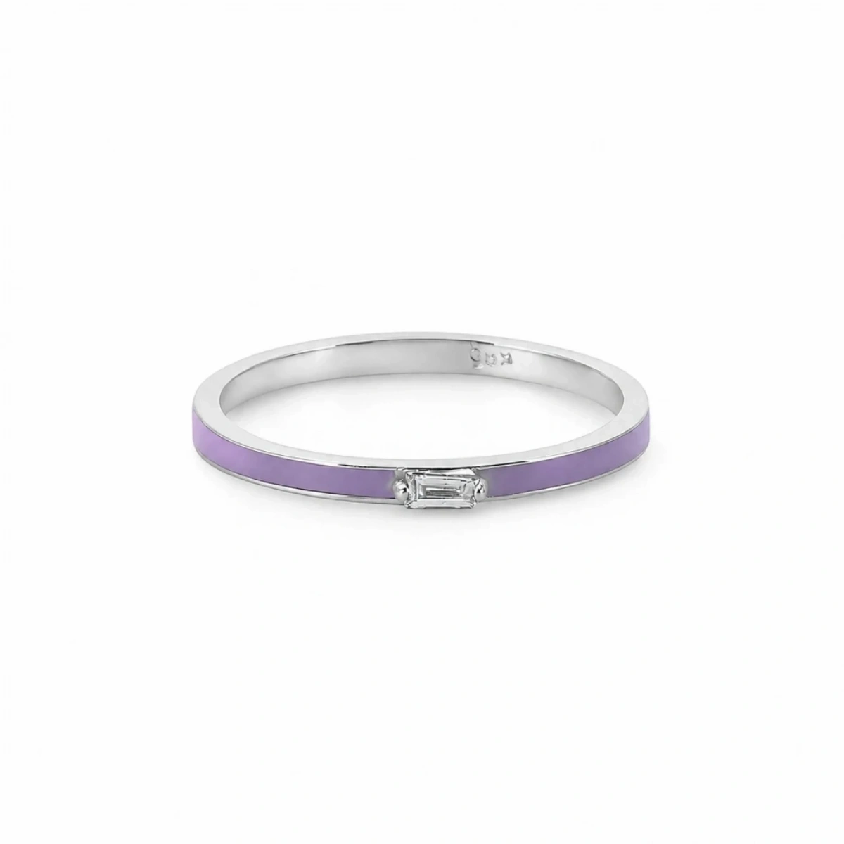 Sommerfreude vergoldeter Ring mit emailliertem Baguette und Edelsteinen