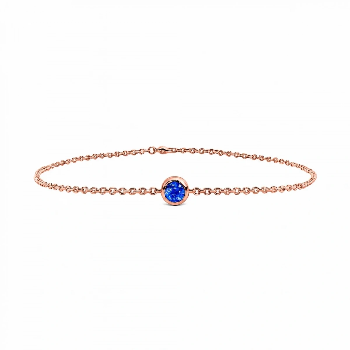 Colored Blue Stone Gold Bracelet