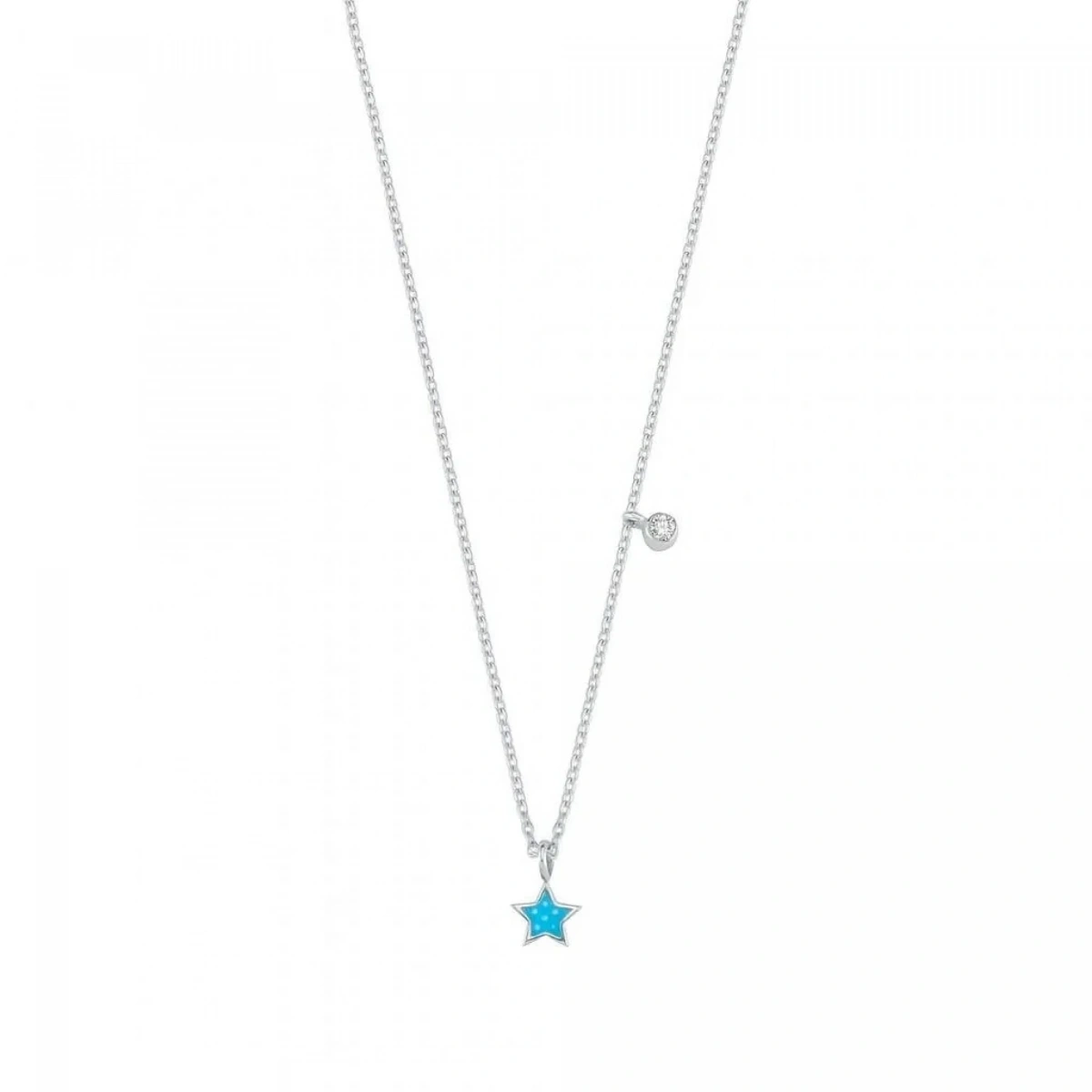 Enamel Star Diamond Necklace