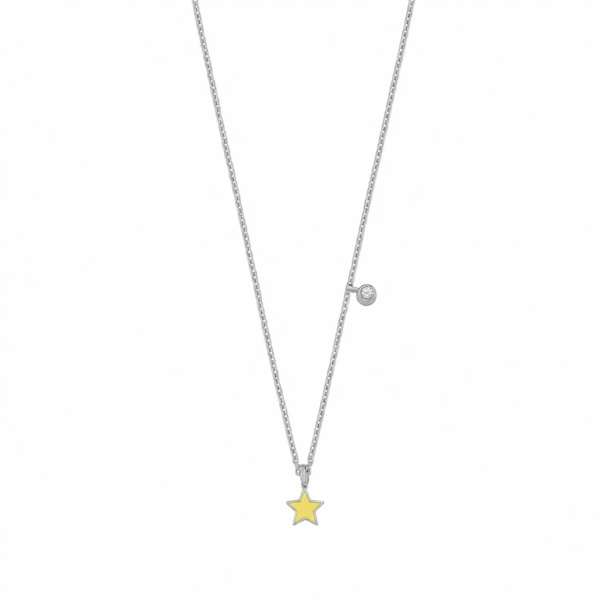 Enamel Star Diamond Pendant
