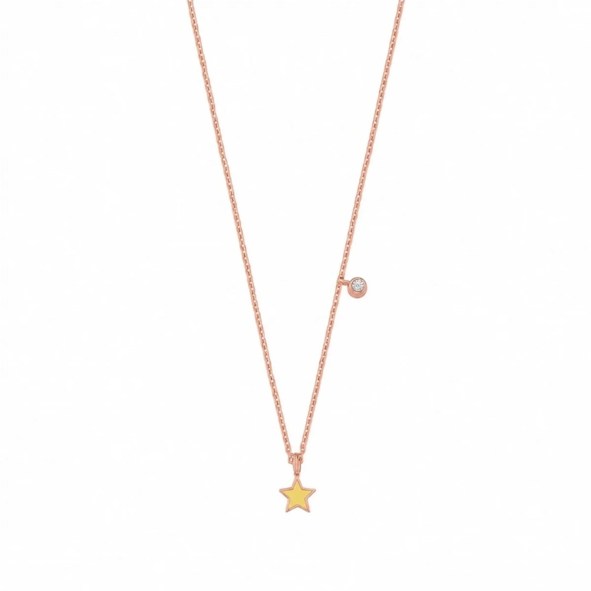 Enamel Star Diamond Pendant