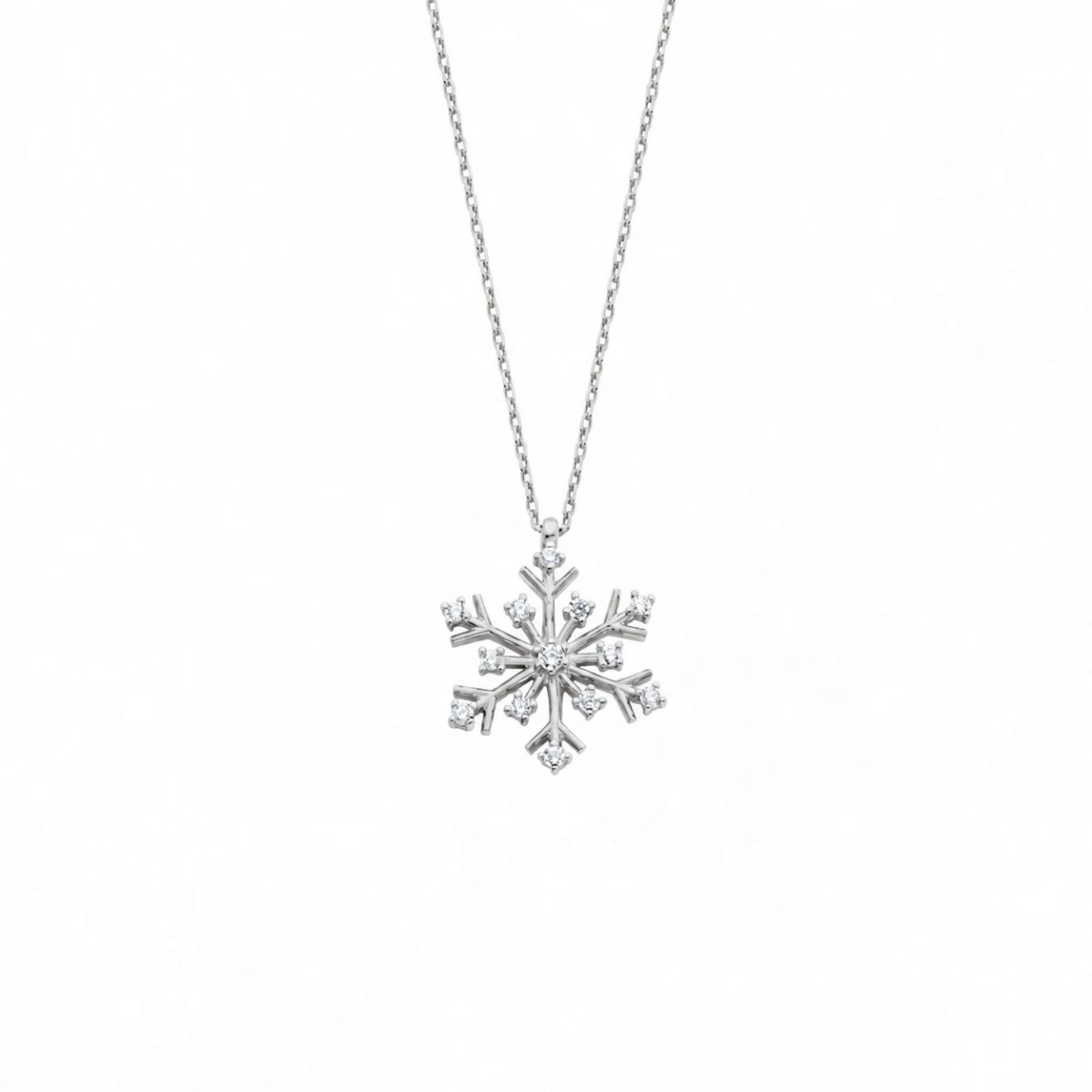 Stone Snowflake Necklace
