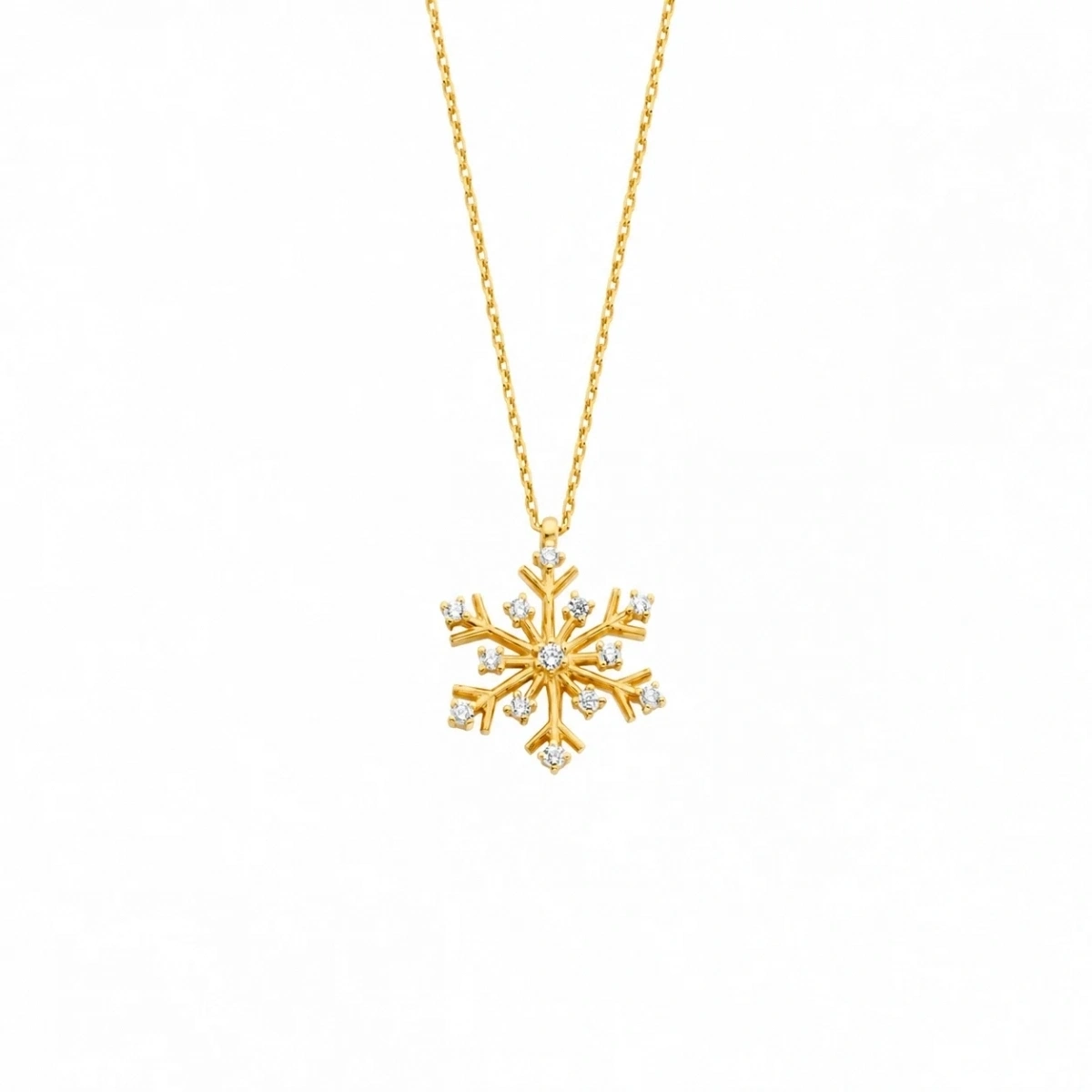 Stone Snowflake Necklace