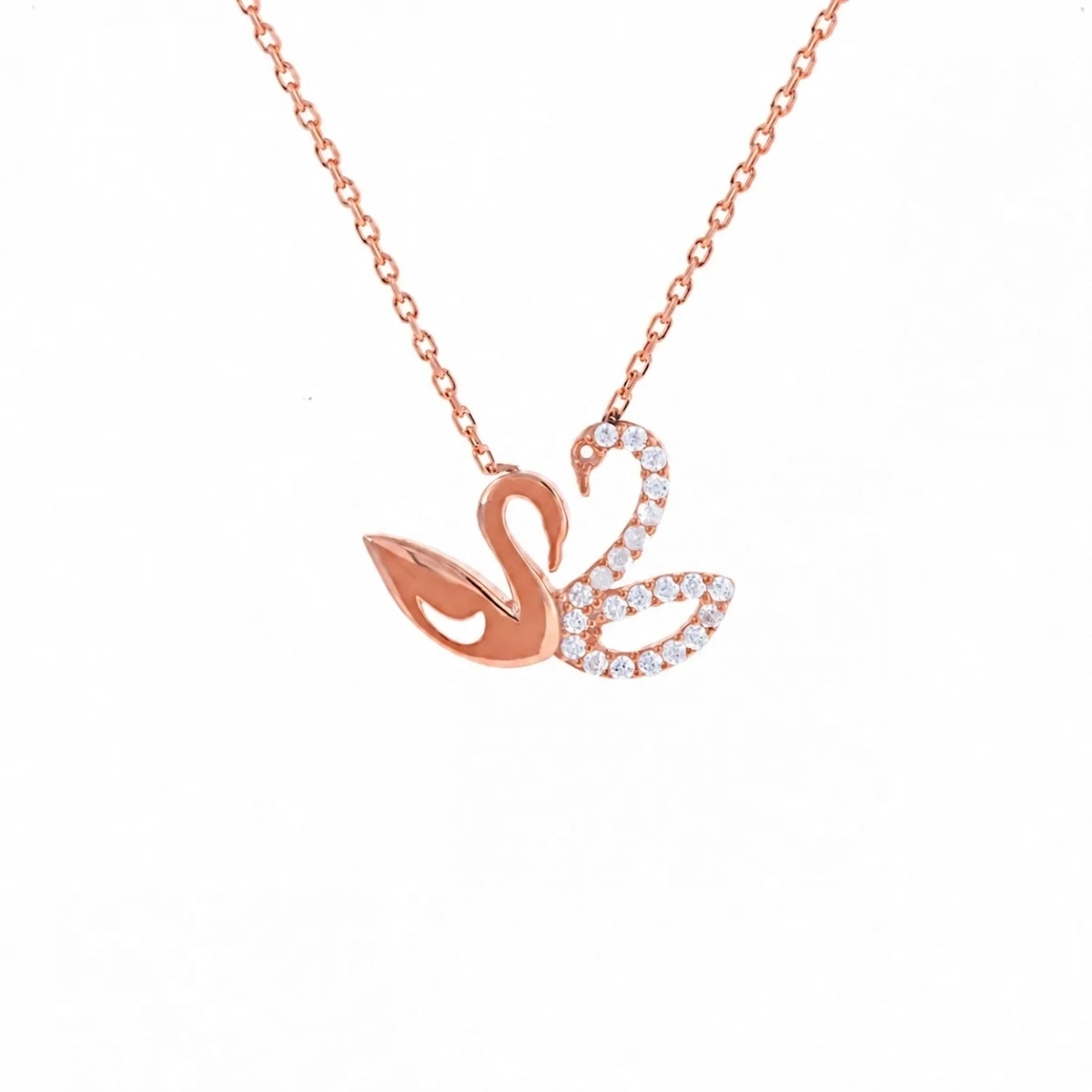 Double Swan Necklace