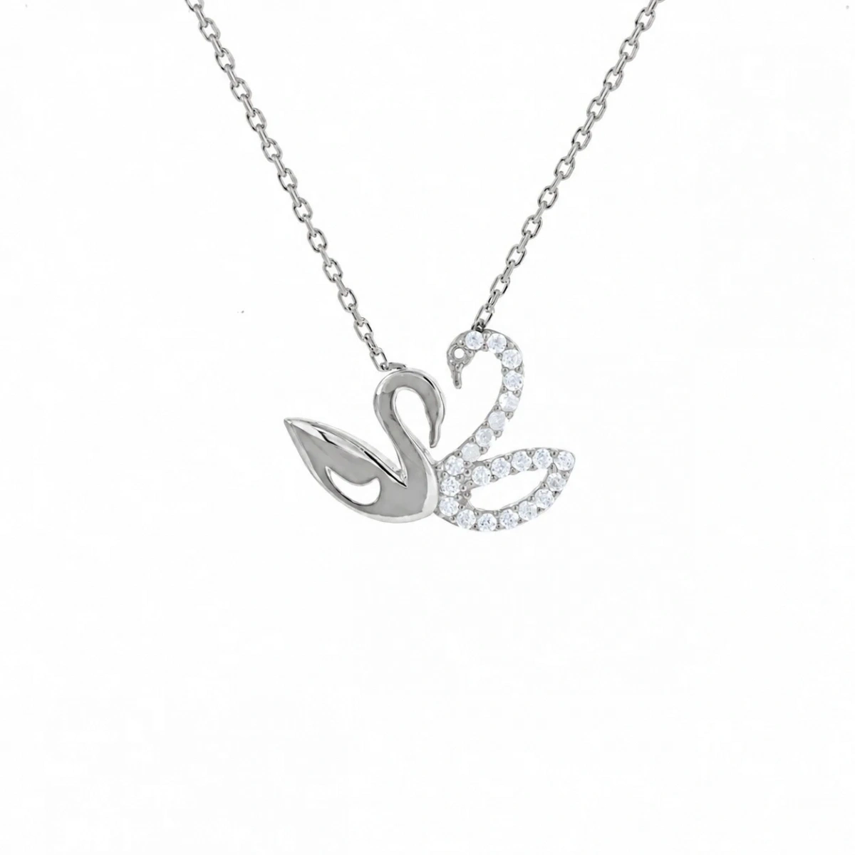 Double Swan Necklace