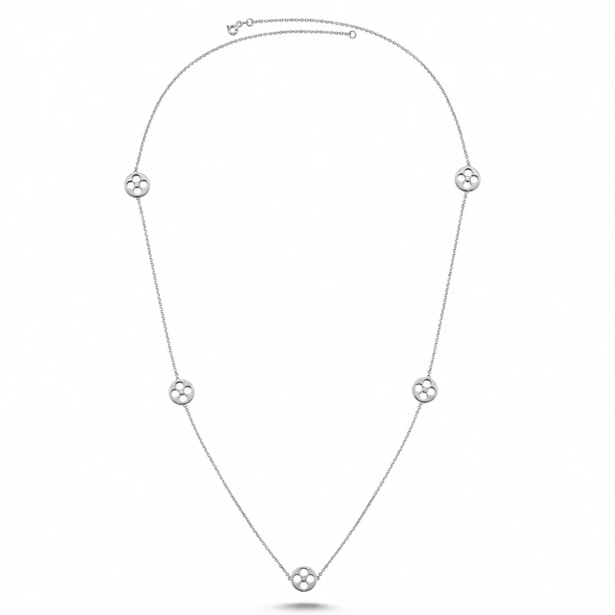 Clover Intermediate Part Long Necklace