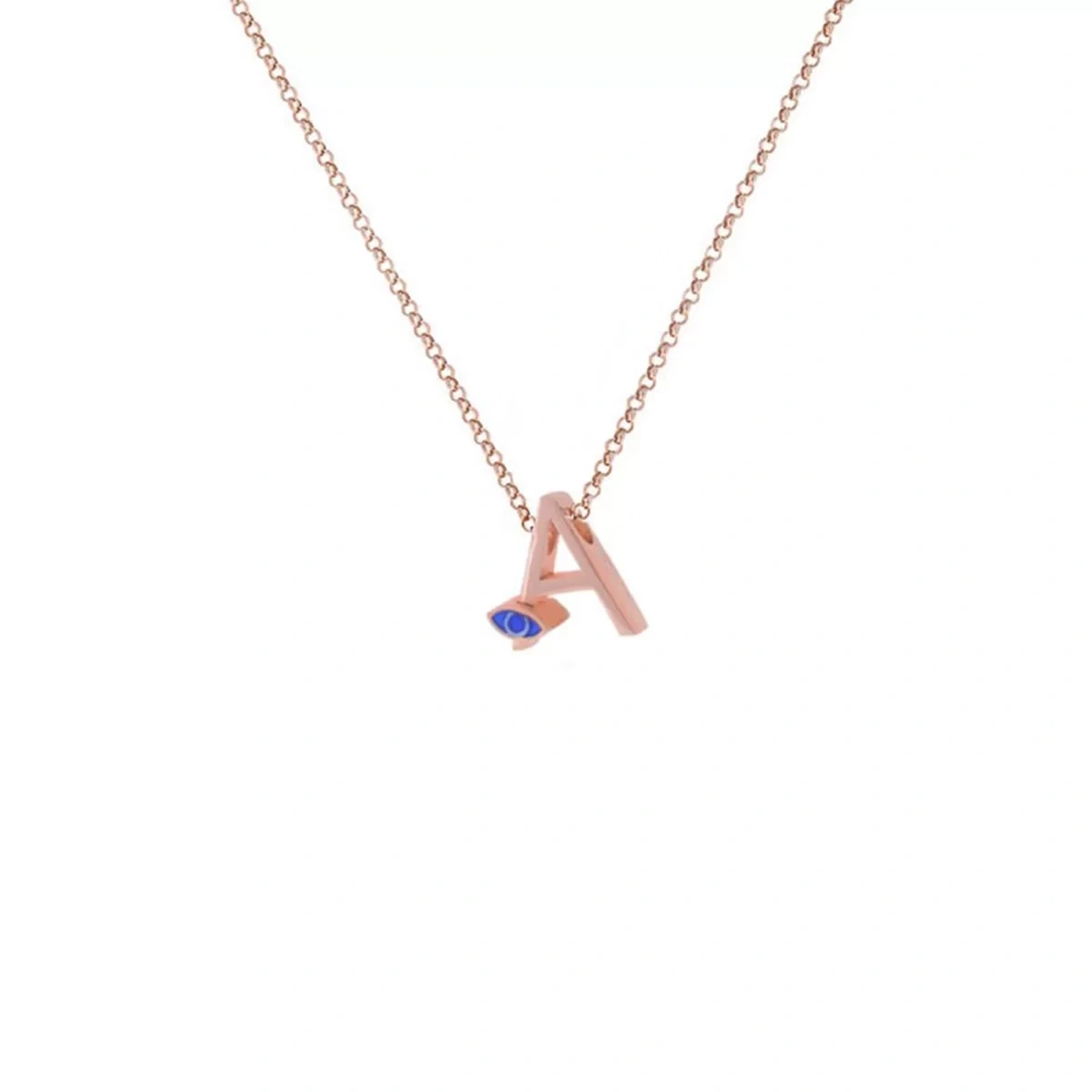 A Harfi Gözlü Gümüş Kolye