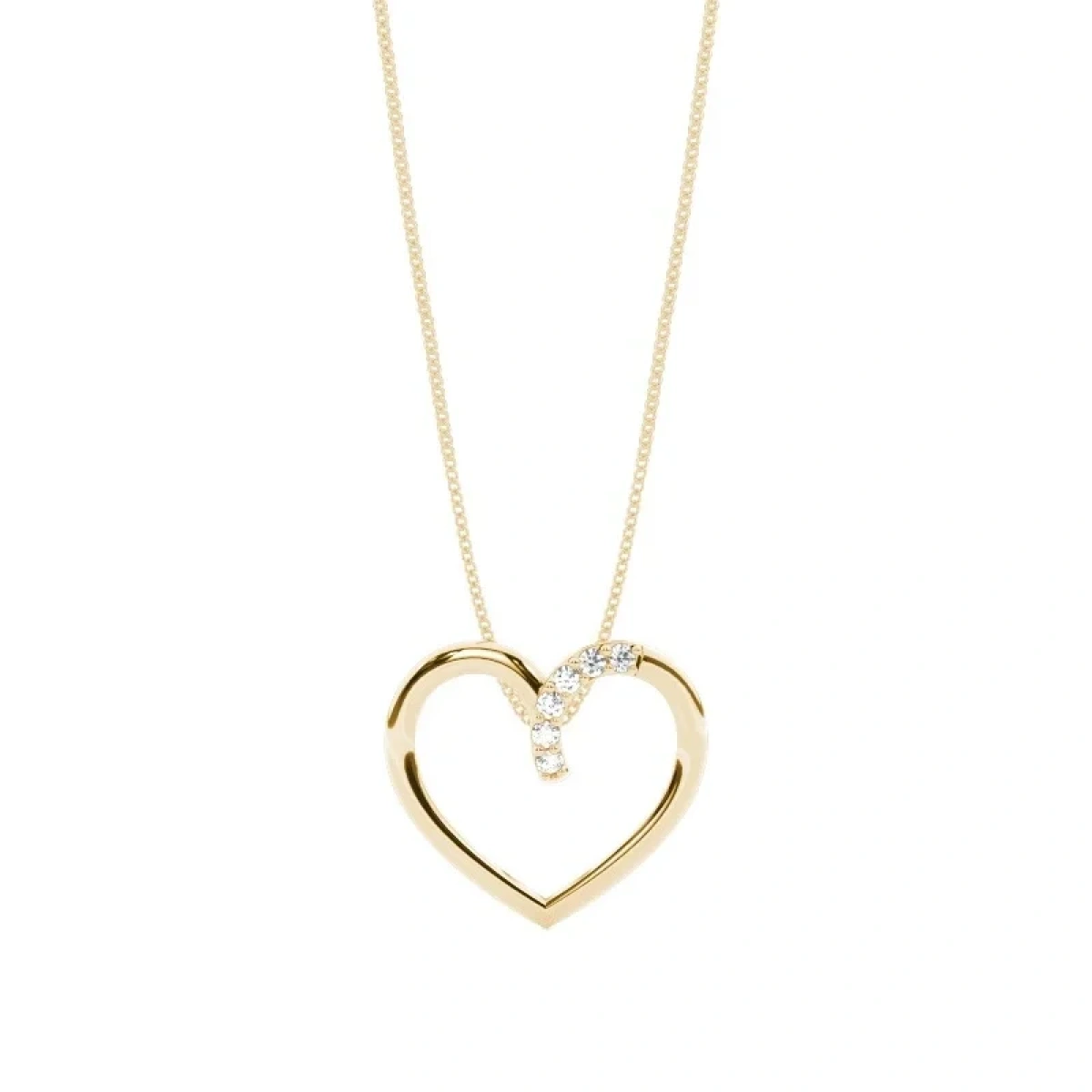 Aşkın Simgesi Kalpli Altın Kolye