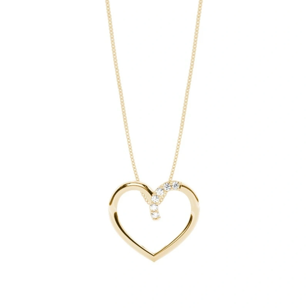 Aşkın Simgesi Kalpli Altın Kolye