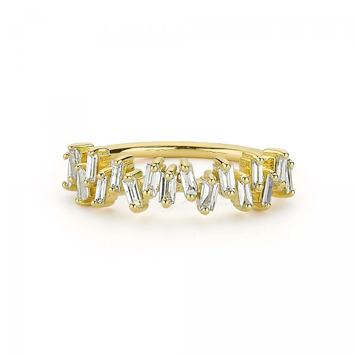 Baget Şıklığı Modern Altın Yüzük