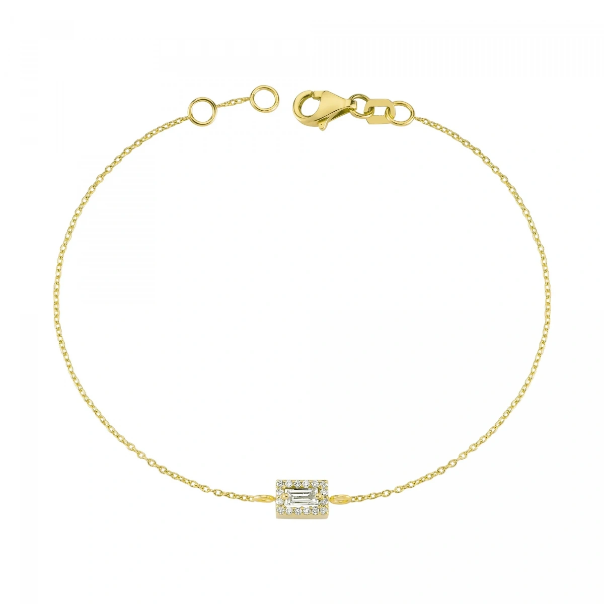 Baget Taşlı Altın Bileklik