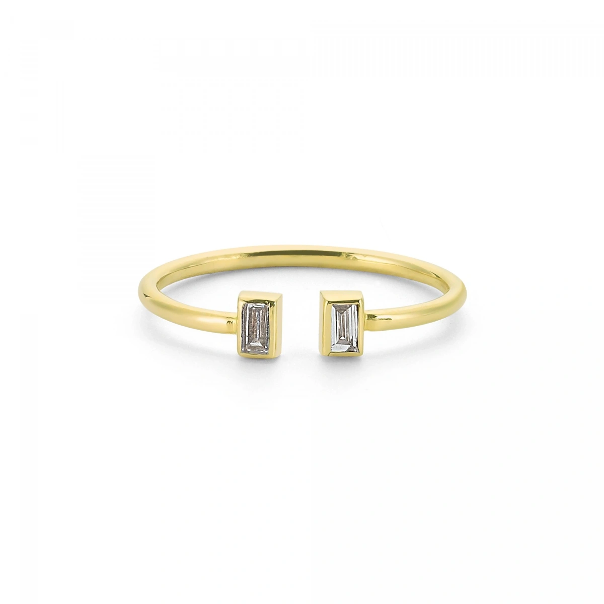 Baget Taşlı Freesize Altın Yüzük