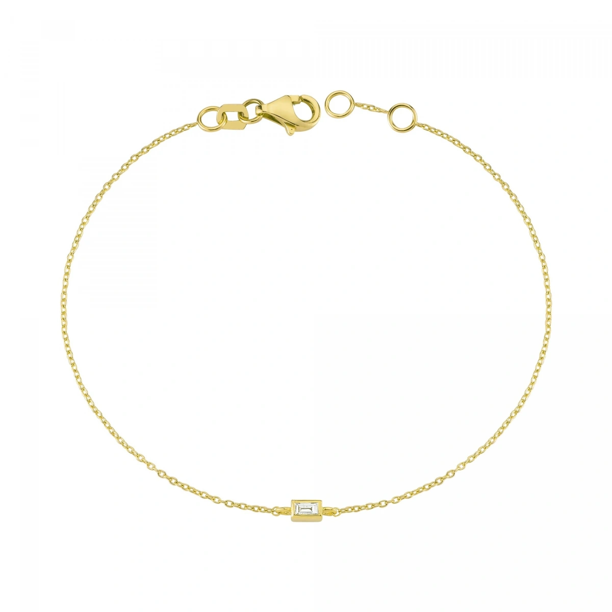 Baget Taşlı Sadeliğin Şıklığı Altın Bileklik