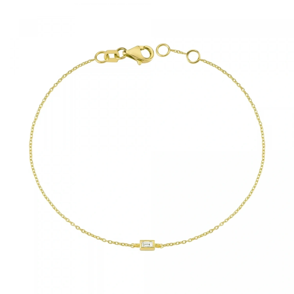 Baget Taşlı Sadeliğin Şıklığı Altın Bileklik