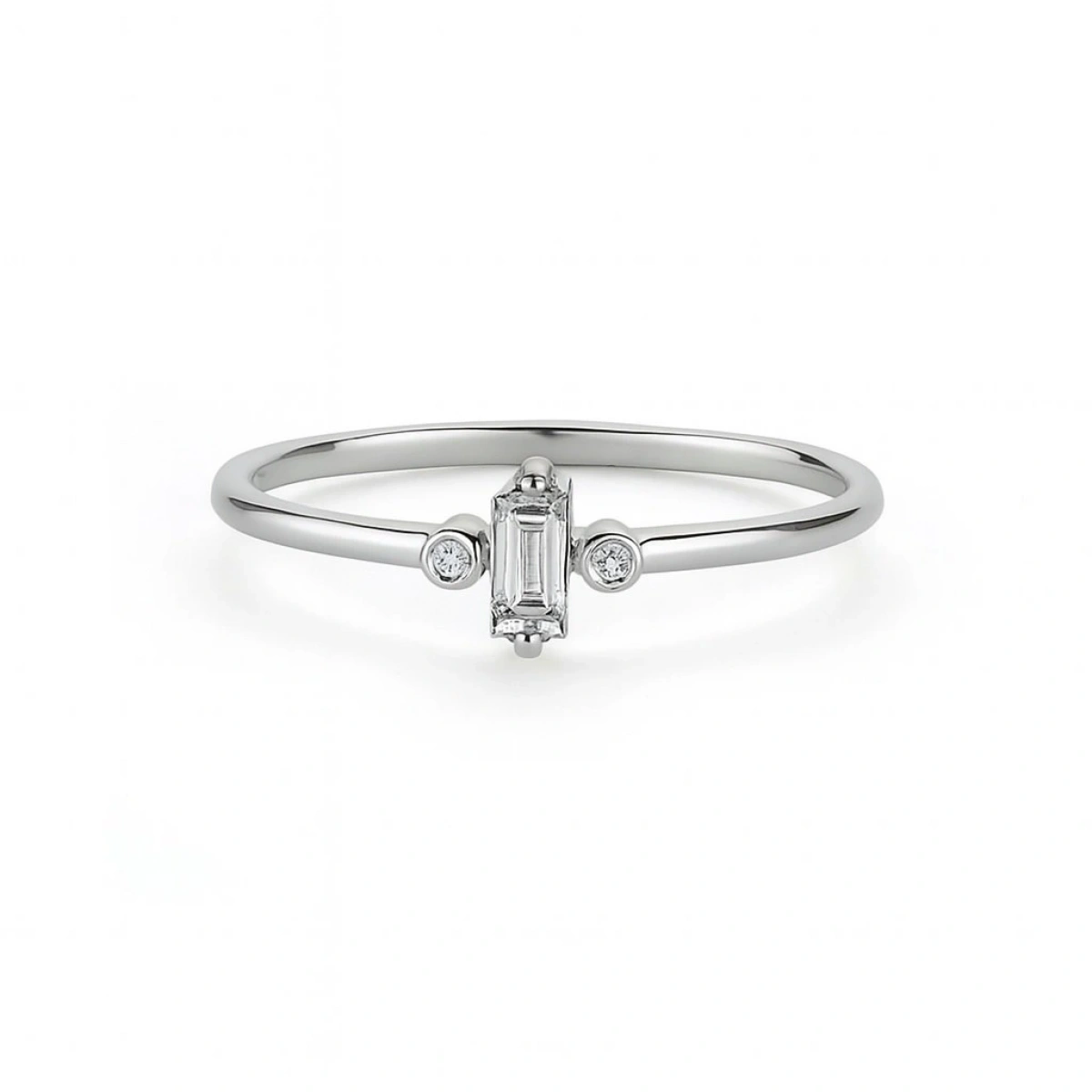 Baget Taşlı Zarif Altın Yüzük