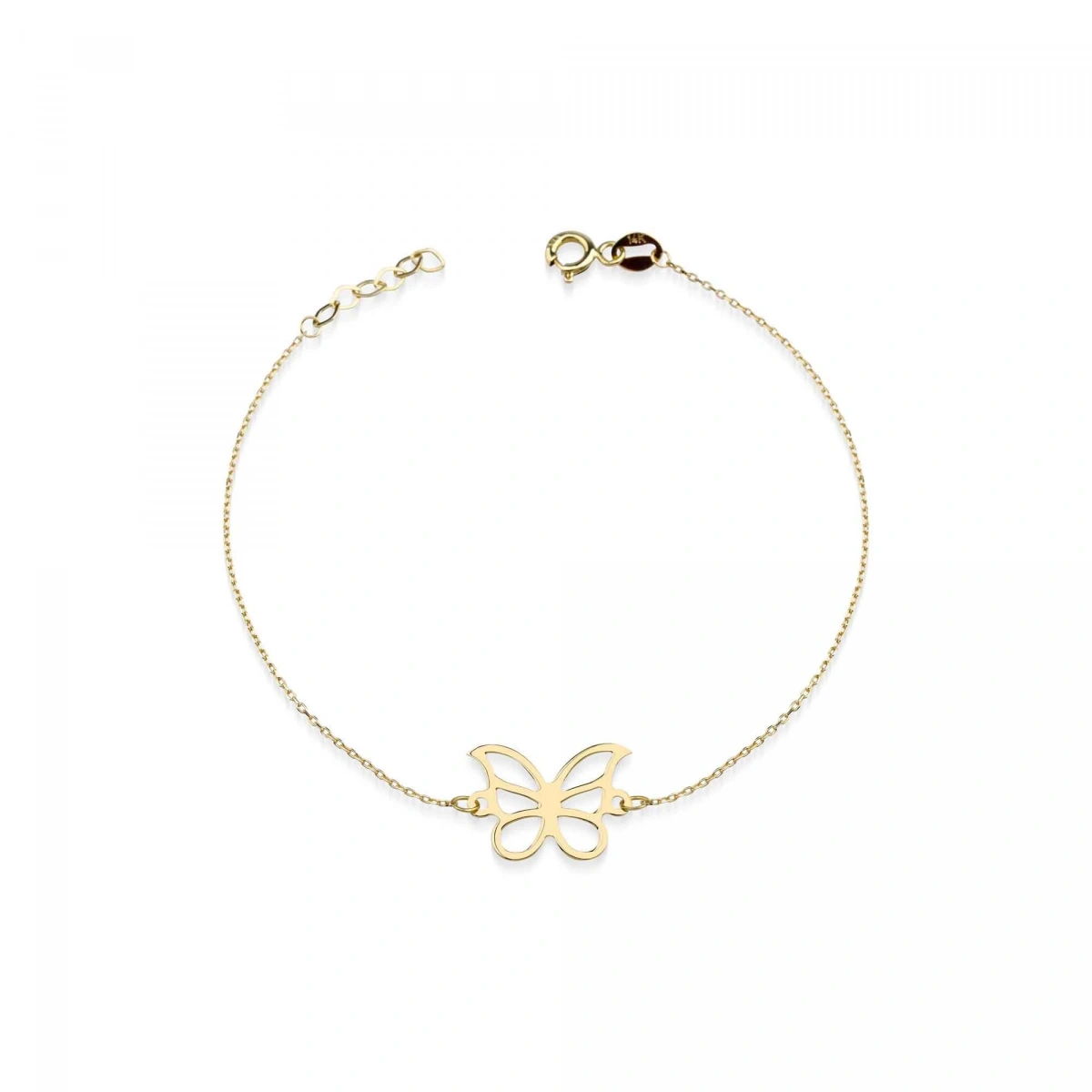 Bahar Kelebeği Plaka Altın Bileklik