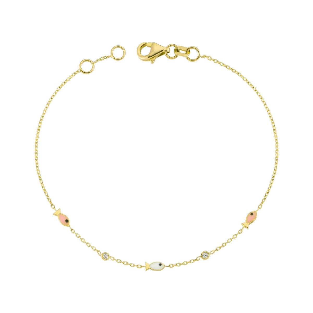 Bereket Balık Mineli Altın Bileklik