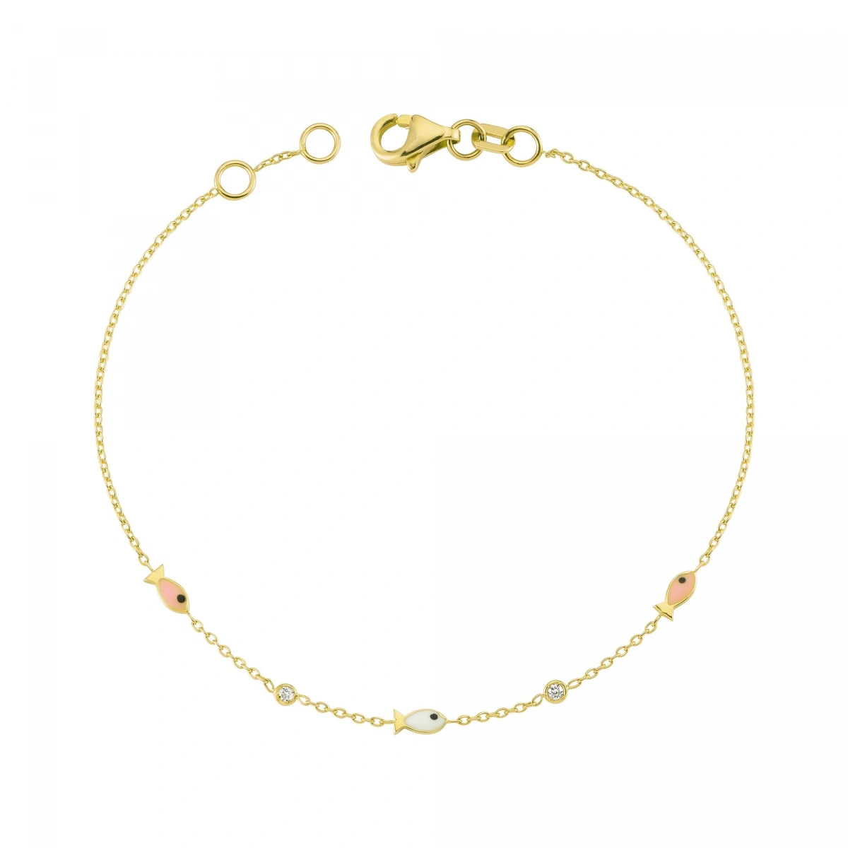 Bereket Balık Mineli Altın Bileklik