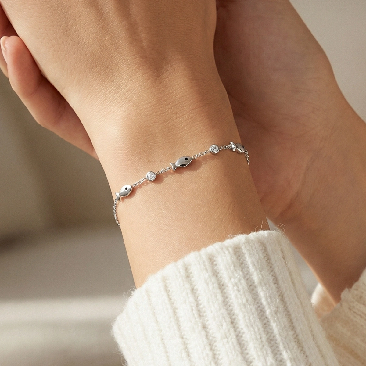 Bereket Balık Mineli Altın Bileklik