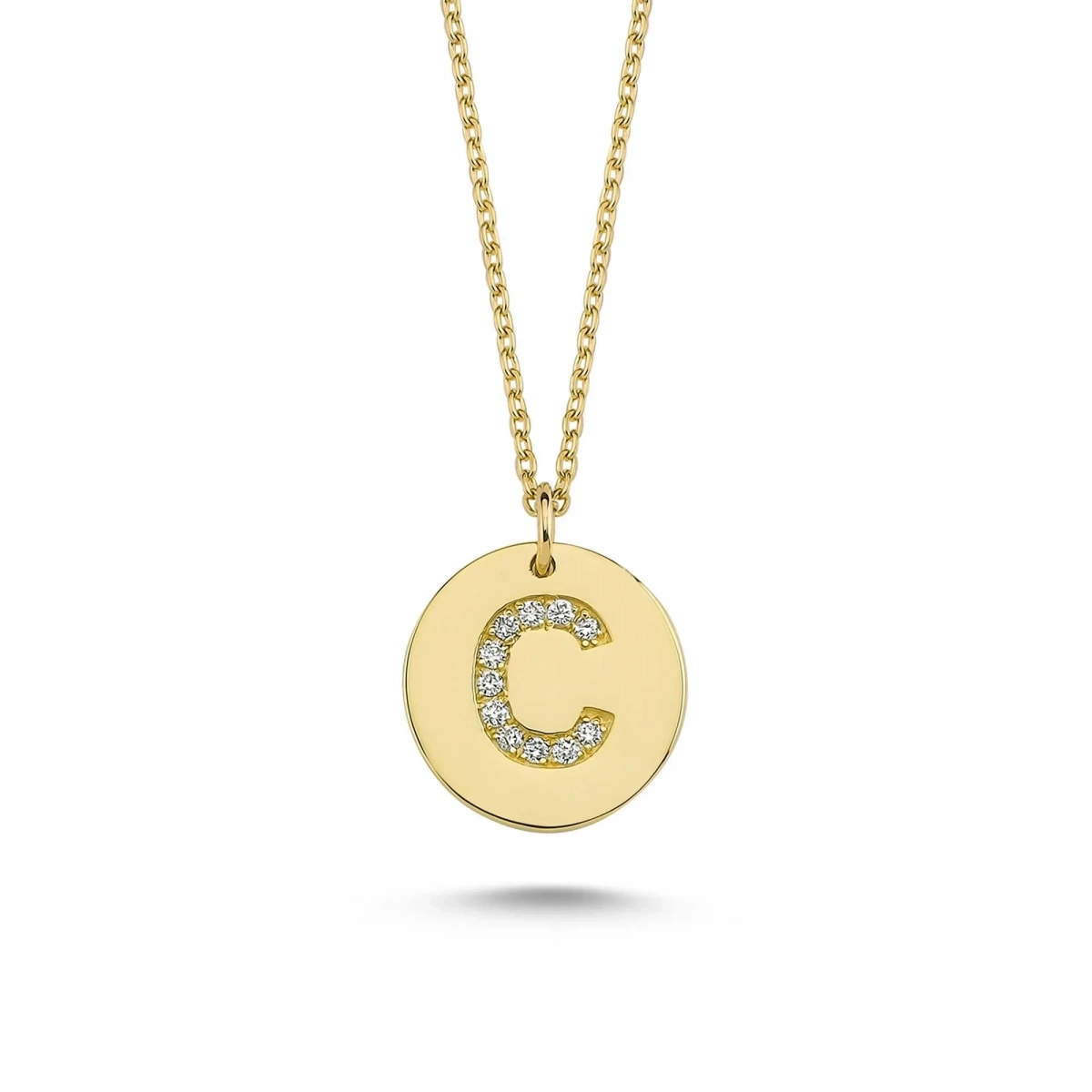 C Harfi Altın Kolye