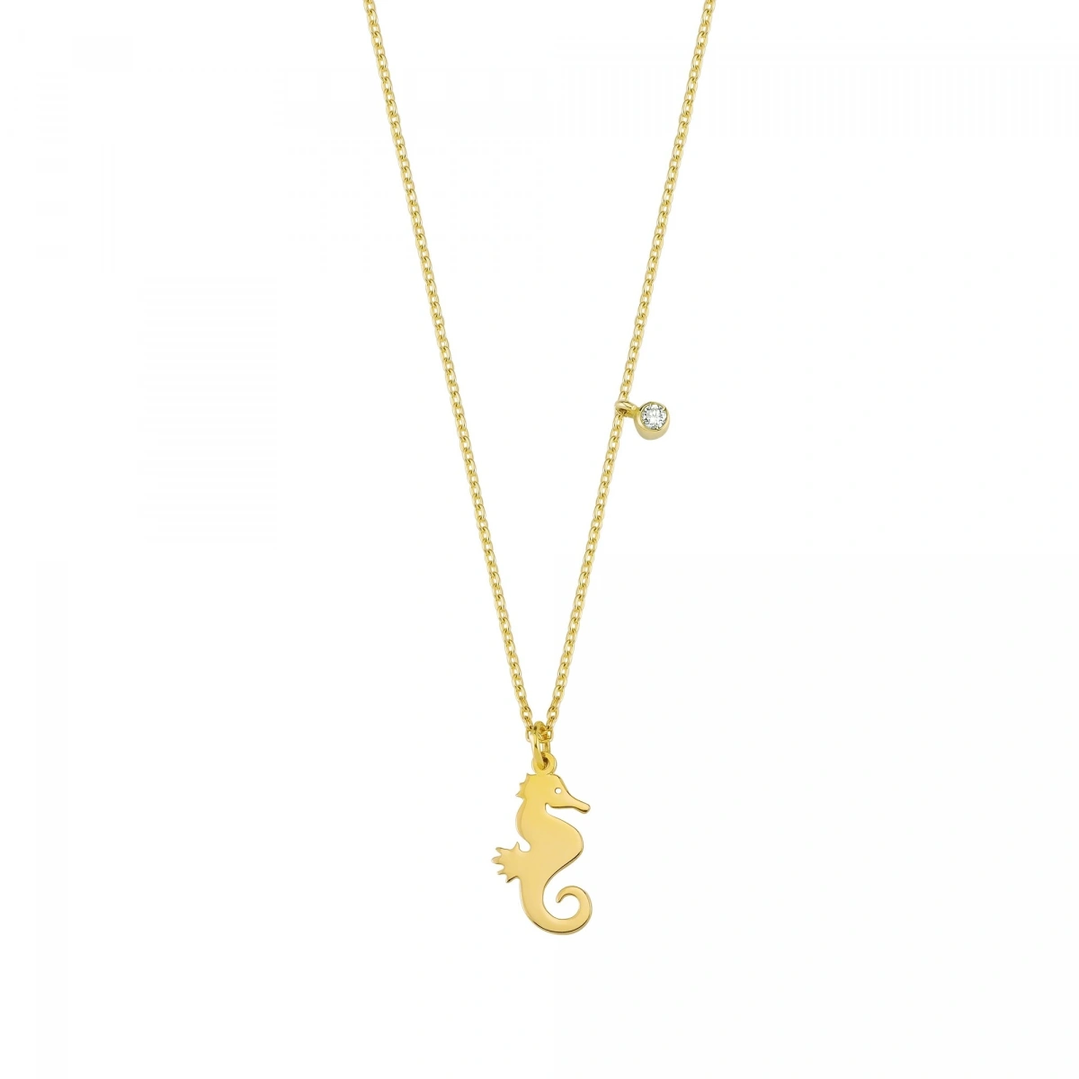 Deniz Atı Pırlanta Kolye