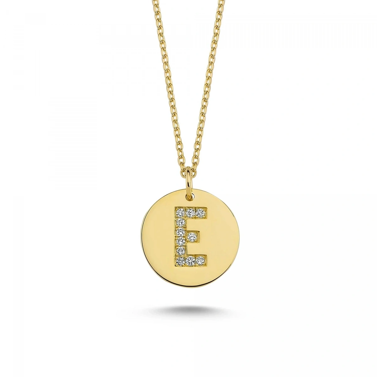 E Harfi Altın Kolye