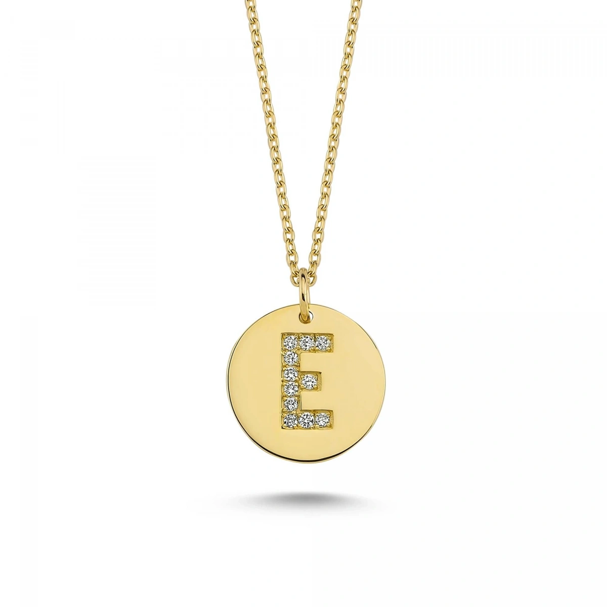 E Harfi Altın Kolye