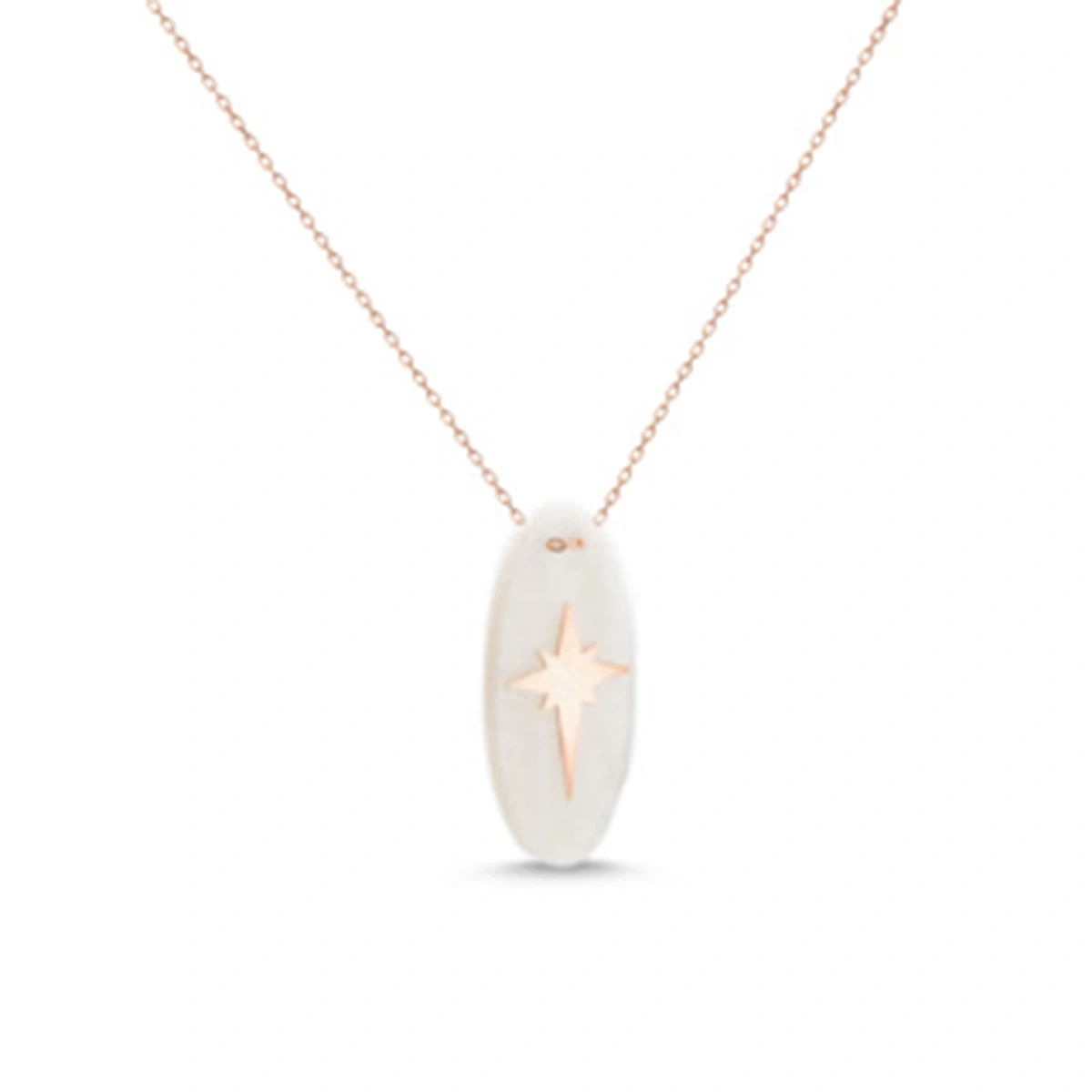 Elips Sedefli Kutup Yıldızı Kolye