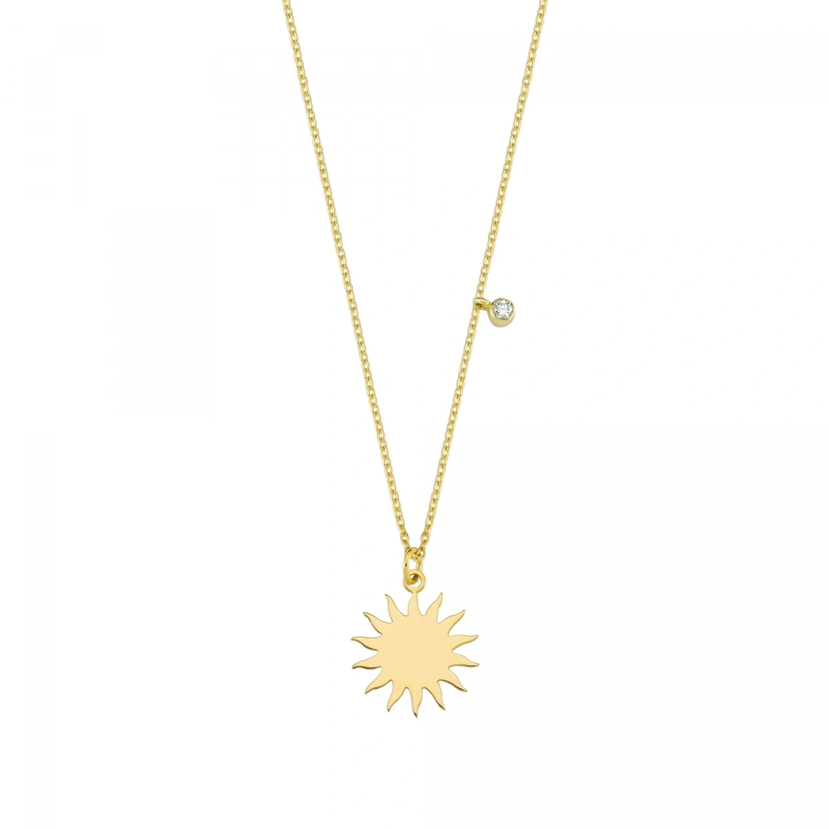 Güneş Pırlanta Kolye