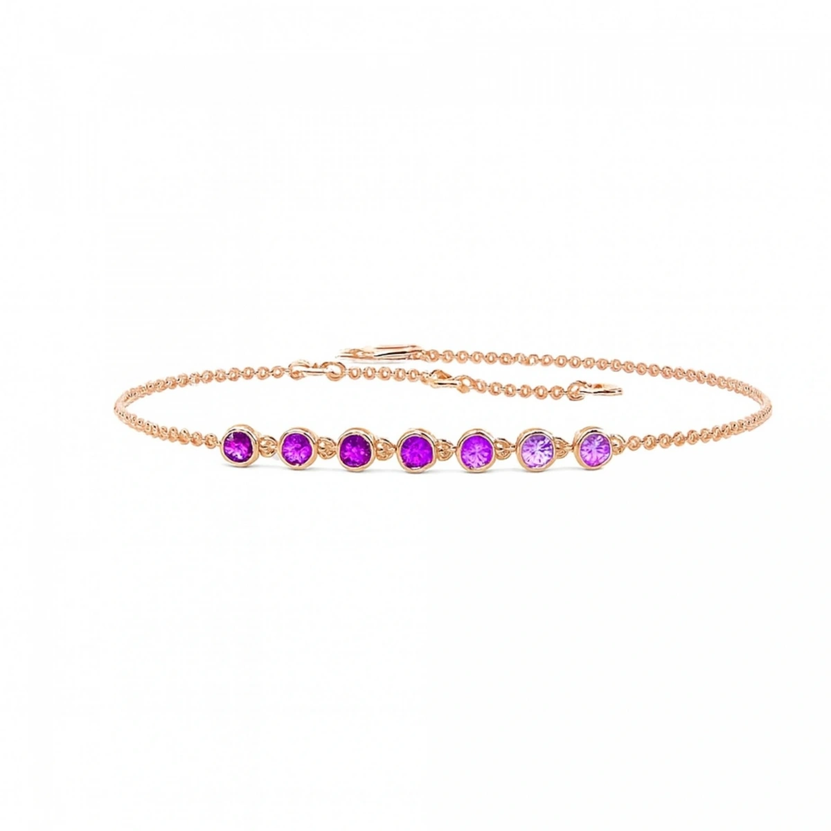 Horizon Mor Taşlı Altın Bileklik