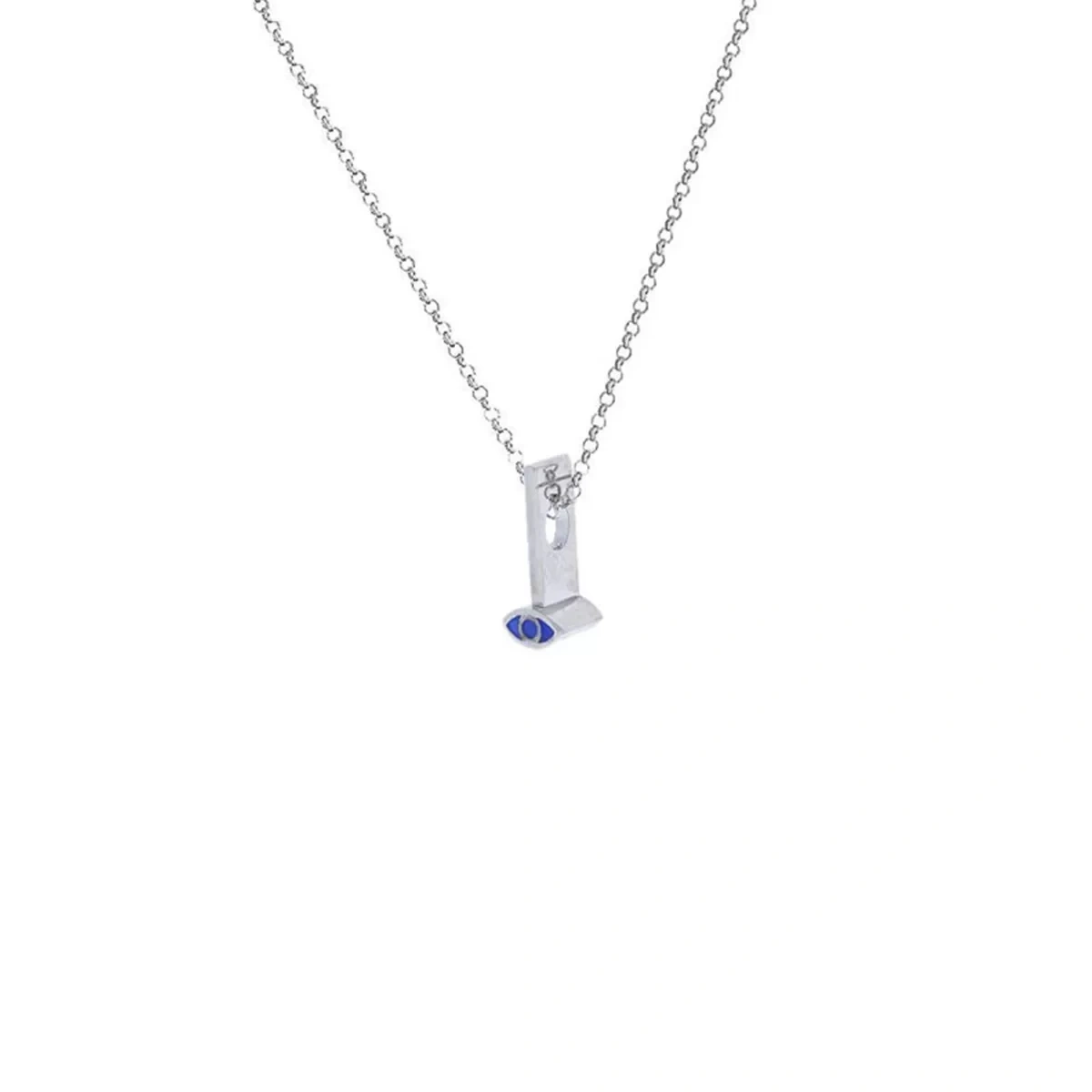 I Harfi Gözlü Gümüş Kolye