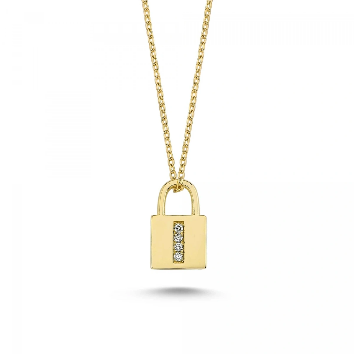 I Harfi Kilit Altın Kolye