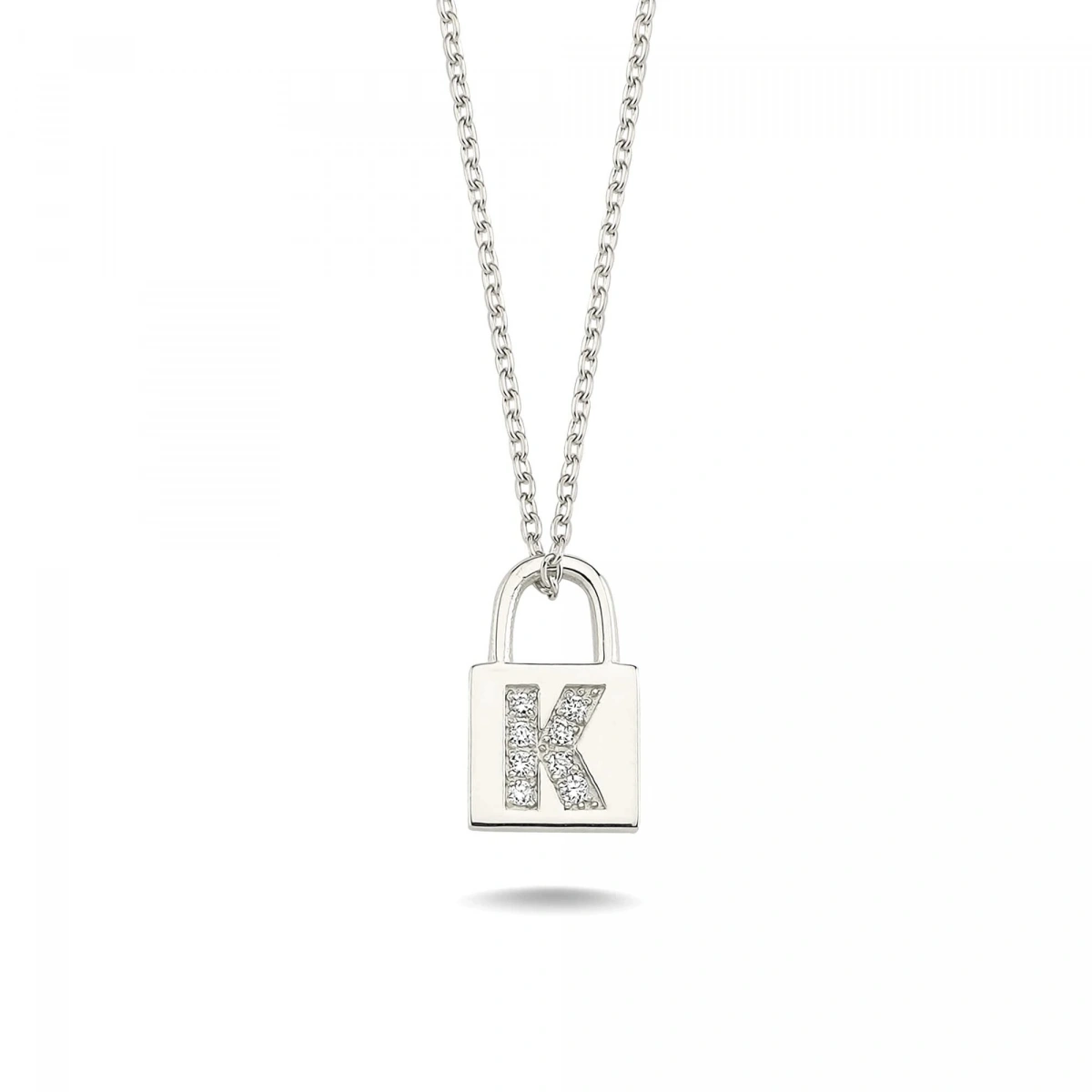 K Harfi Kilit Altın Kolye