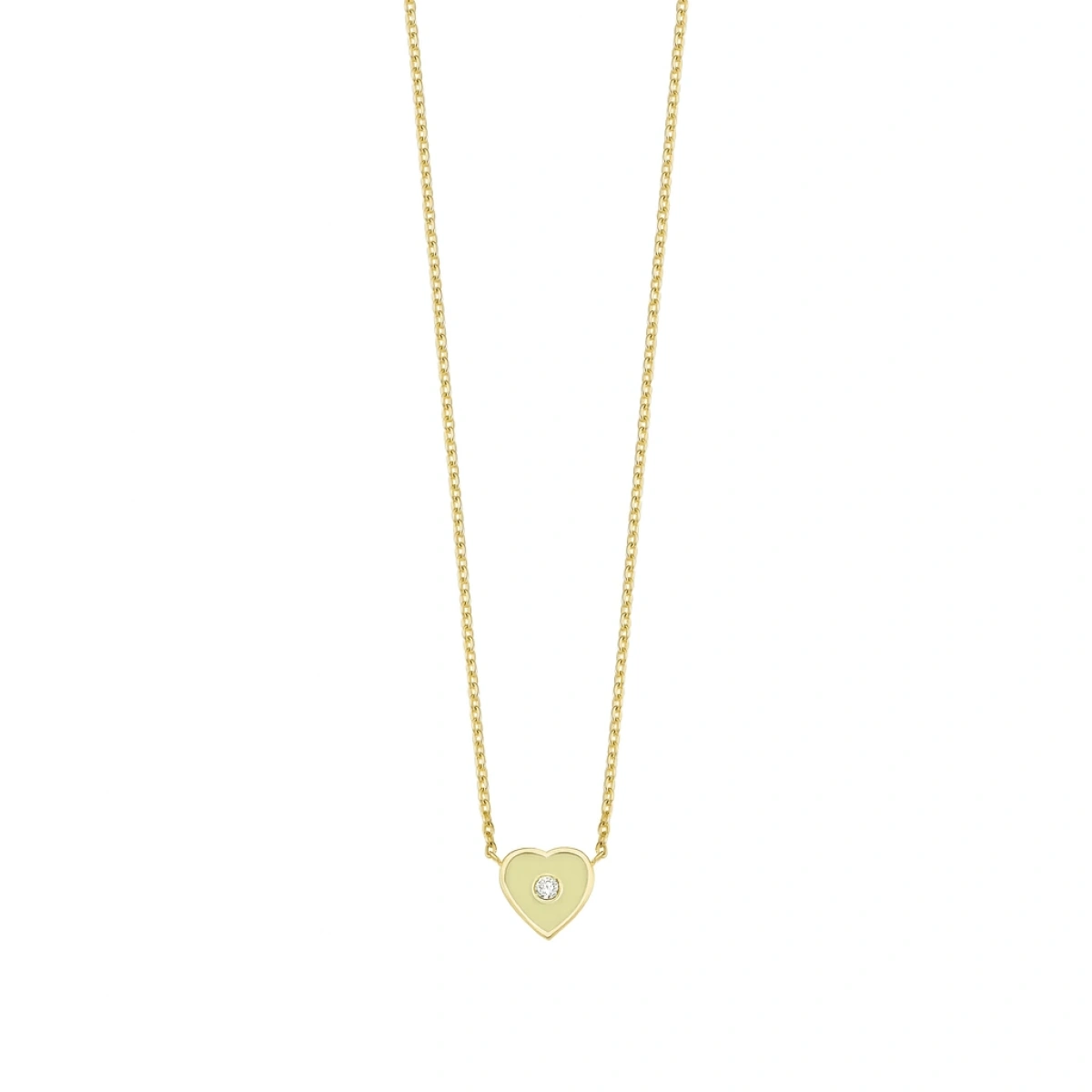 Kalbimin Merkezi Mineli Pırlanta Kolye