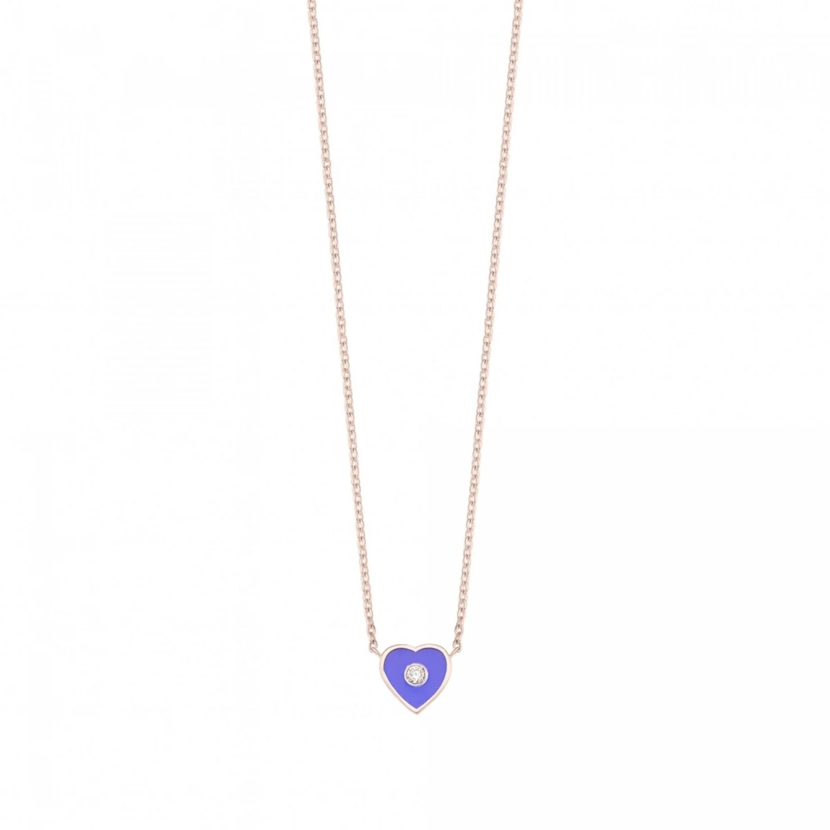 Kalbimin Merkezi Mineli Pırlanta Kolye