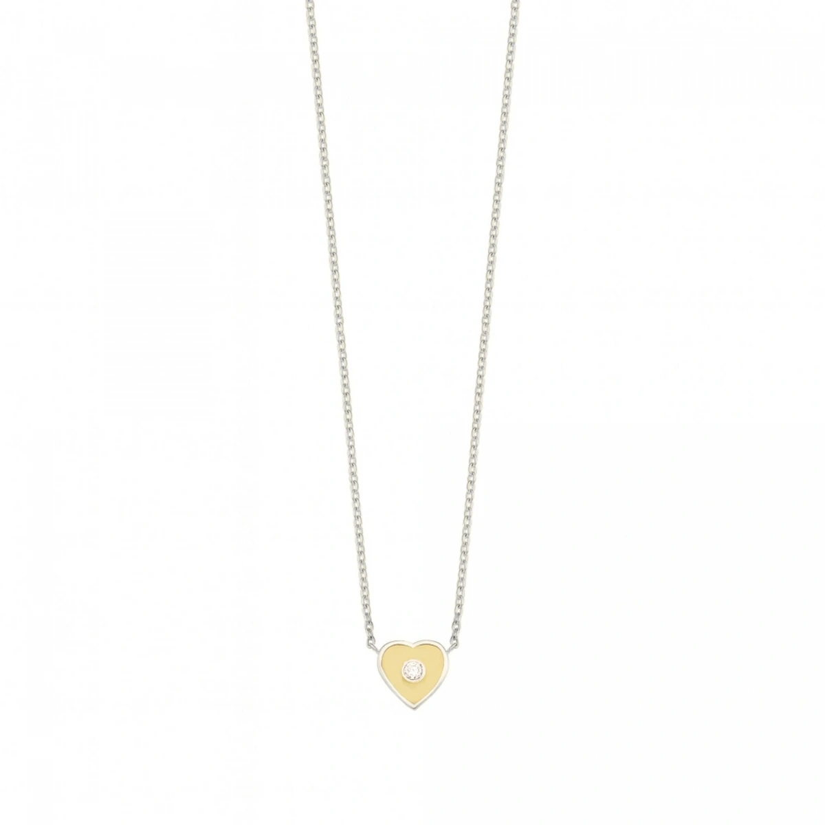 Kalbimin Merkezi Mineli Pırlanta Kolye