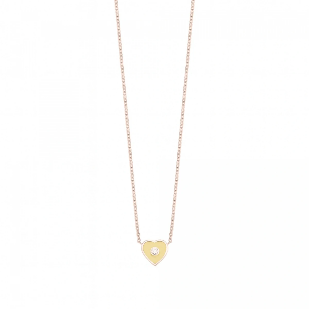 Kalbimin Merkezi Mineli Pırlanta Kolye