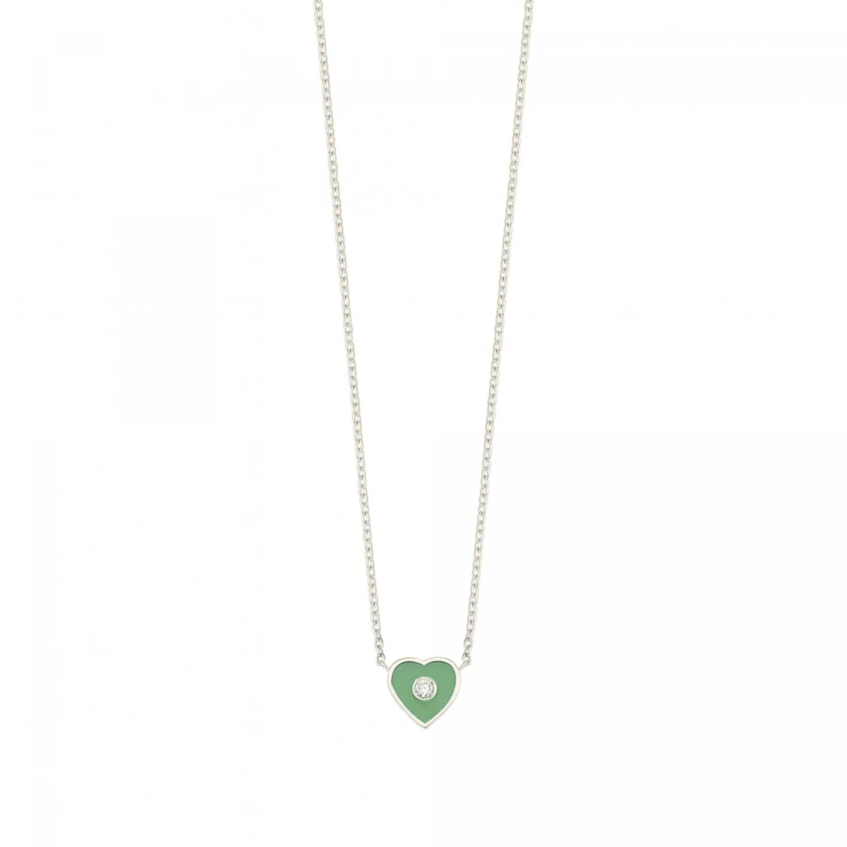 Kalbimin Merkezi Mineli Pırlanta Kolye