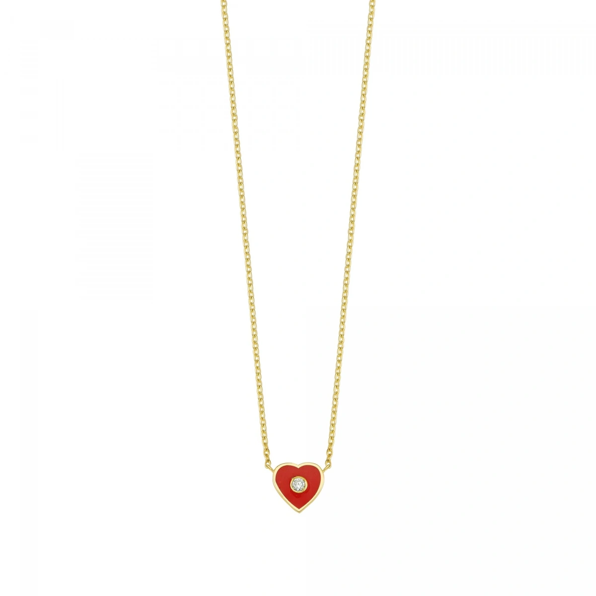 Kalbimin Merkezi Mineli Pırlanta Kolye