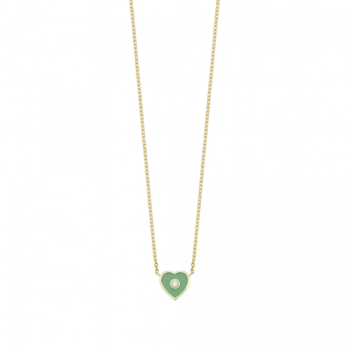 Kalbimin Merkezi Mineli Pırlanta Kolye