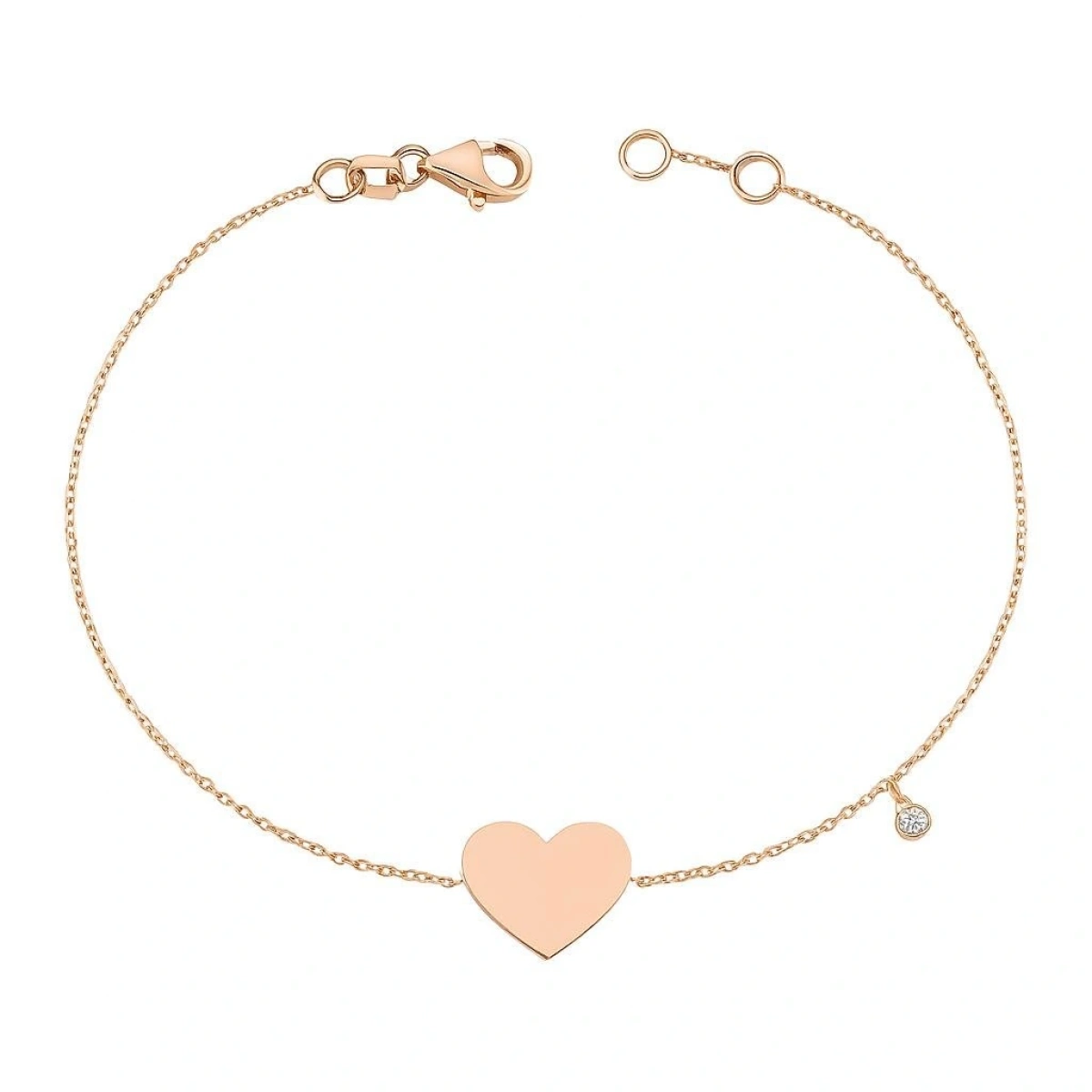 Kalp Pırlanta Bileklik