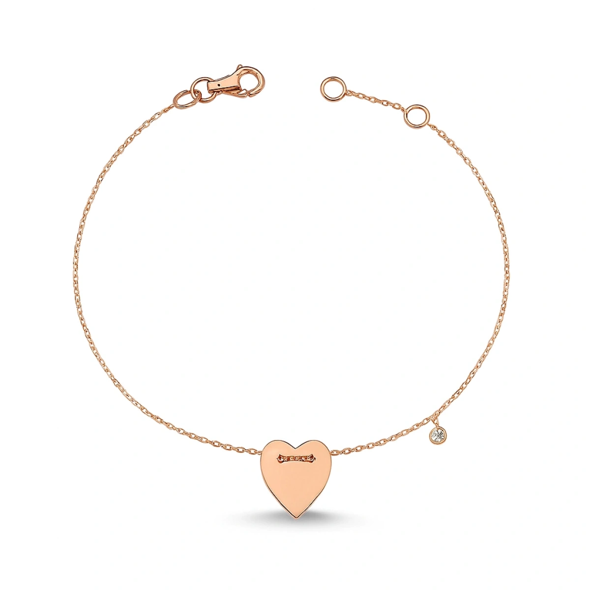 Kalp Pırlanta Bileklik