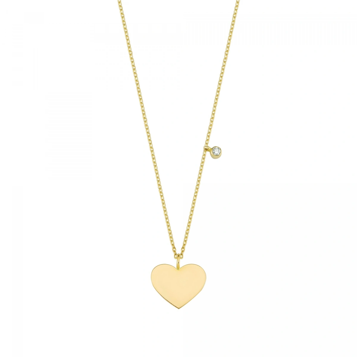 Kalp Pırlanta Kolye