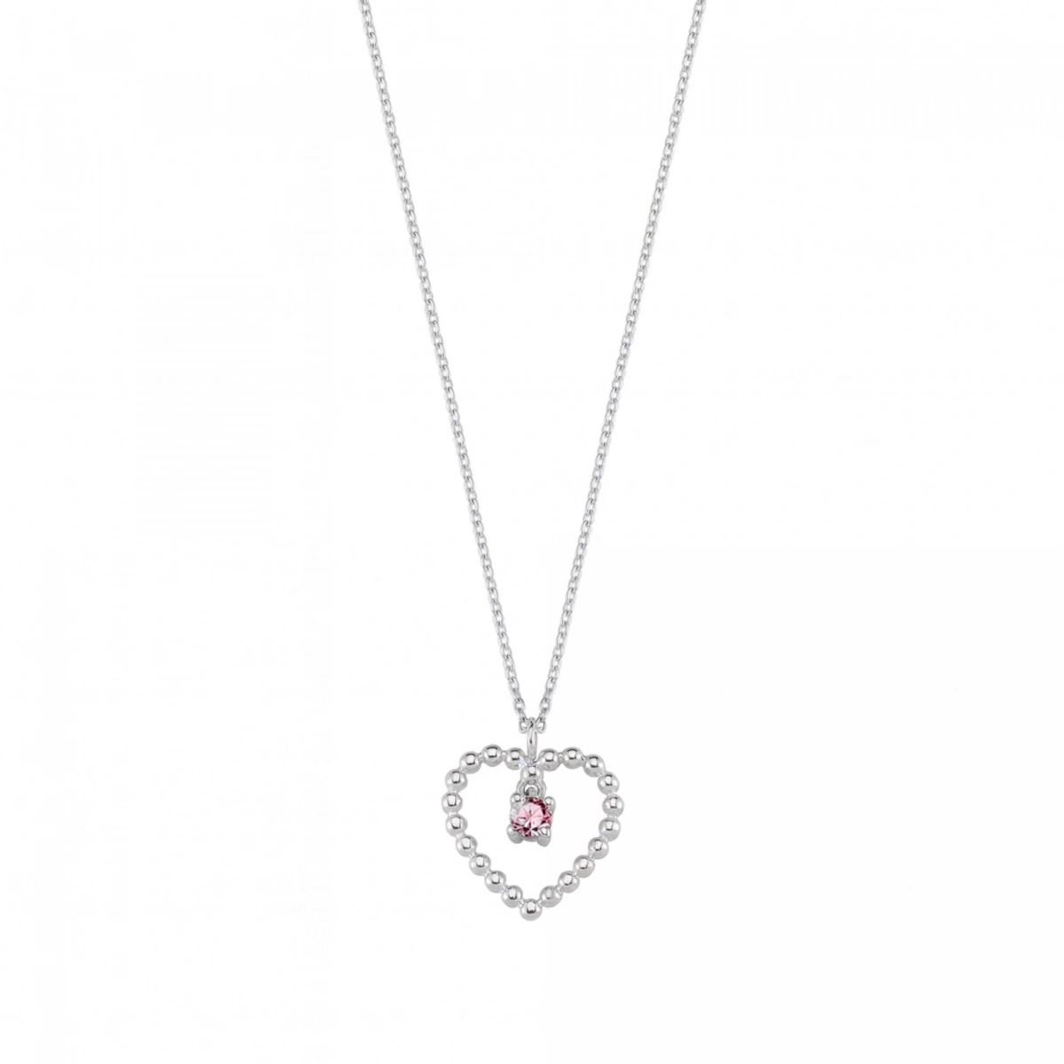 Kalpli Pembe Taşlı Rengarenk Altın Kolye