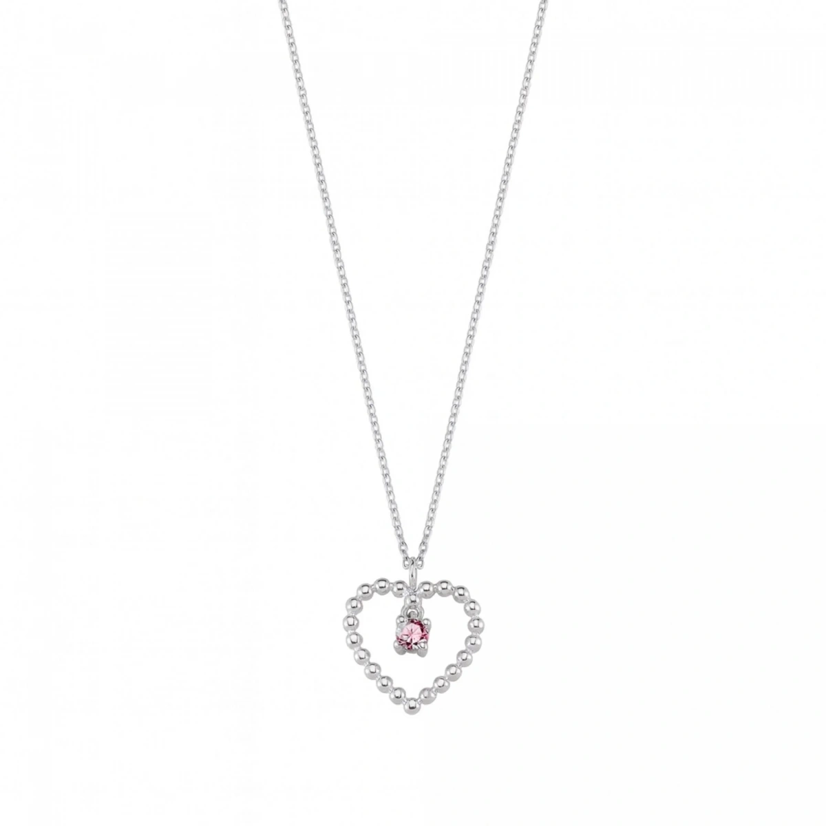 Kalpli Pembe Taşlı Rengarenk Altın Kolye