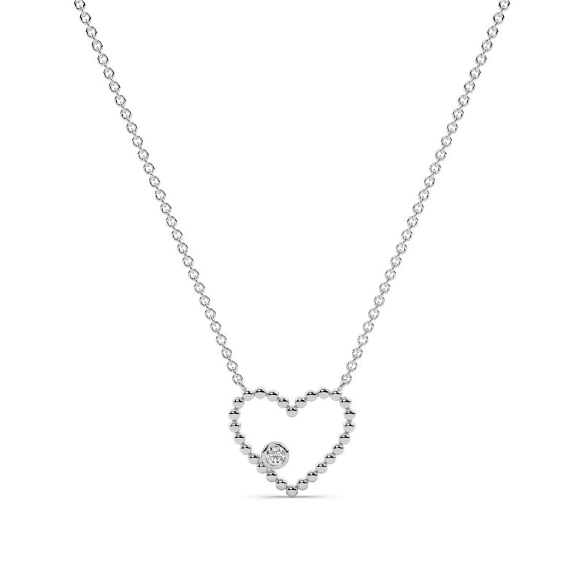 Kalpli Pırlanta Kolye