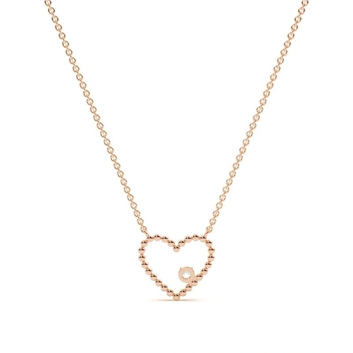 Kalpli Pırlanta Kolye