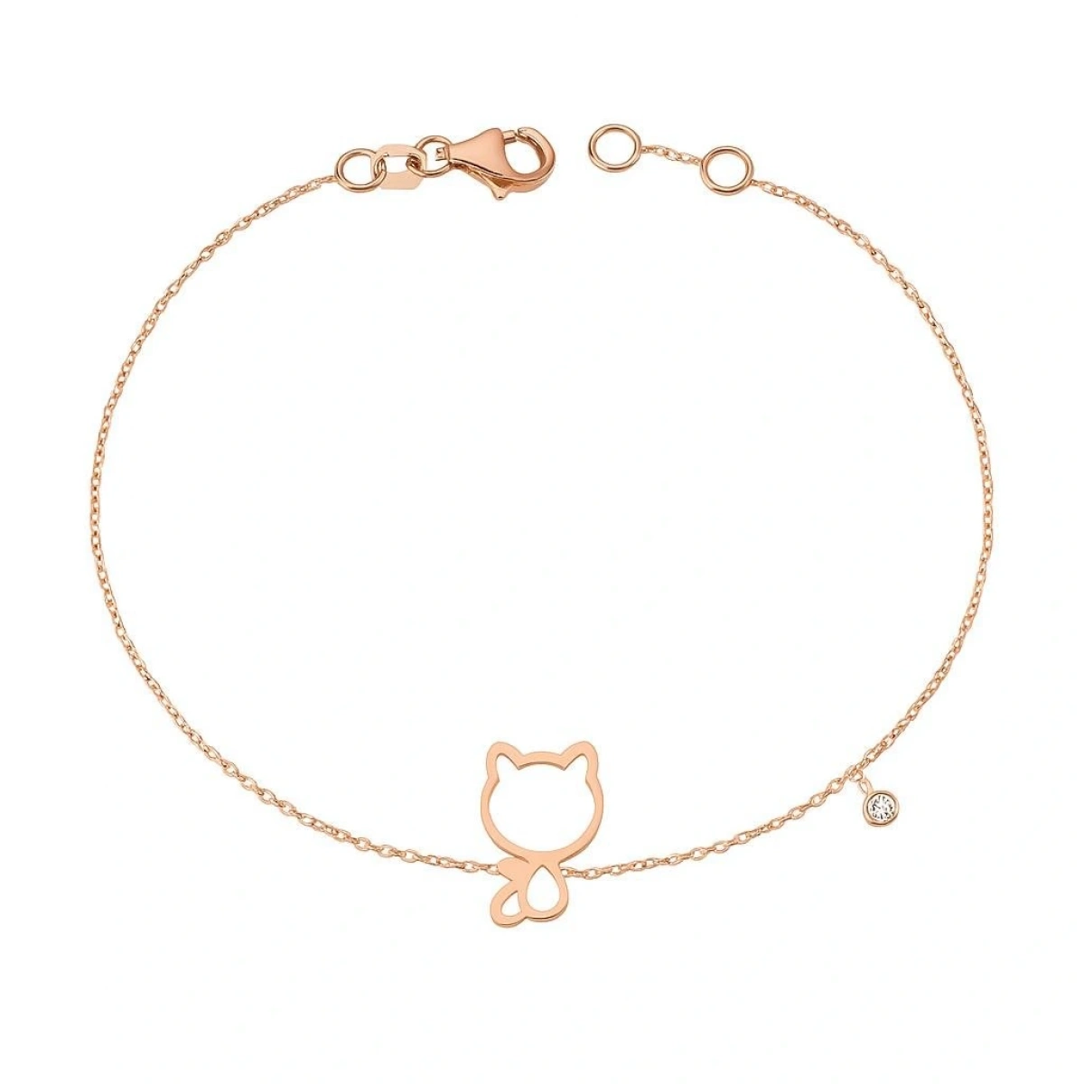 Kedi Dostum Pırlanta Bileklik