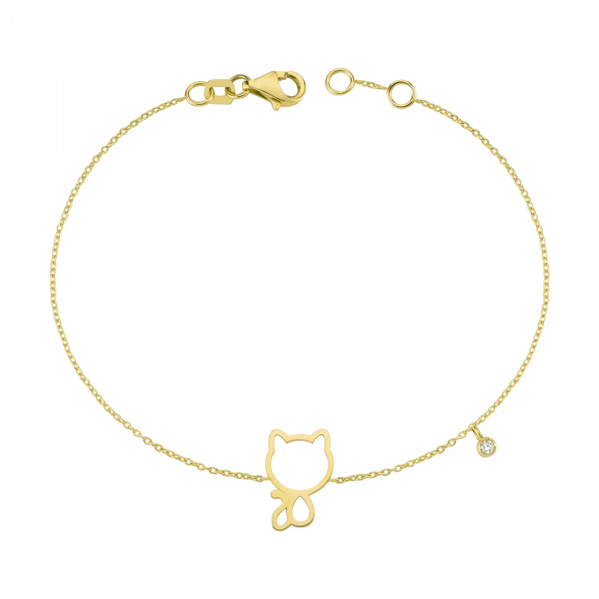Kedi Dostum Pırlanta Bileklik